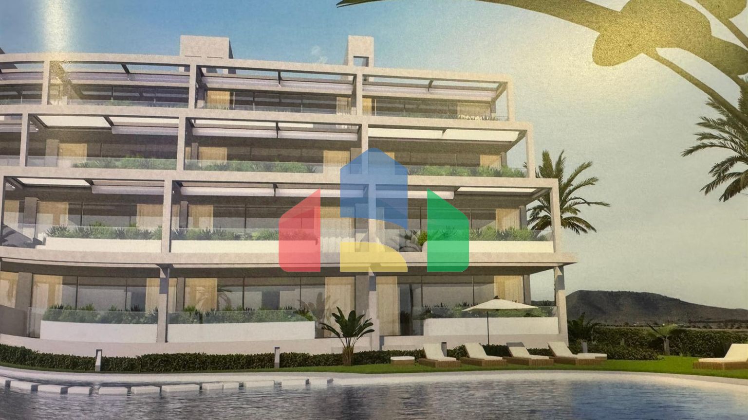 Квартира в Кабо де Палос с видом на море и общим бассейном