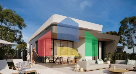 Newly built villas with sea views