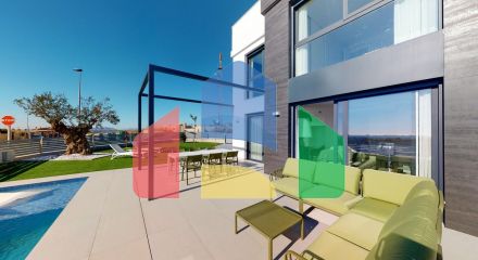 Development of independent new construction villas, with private pool and modern finishes.