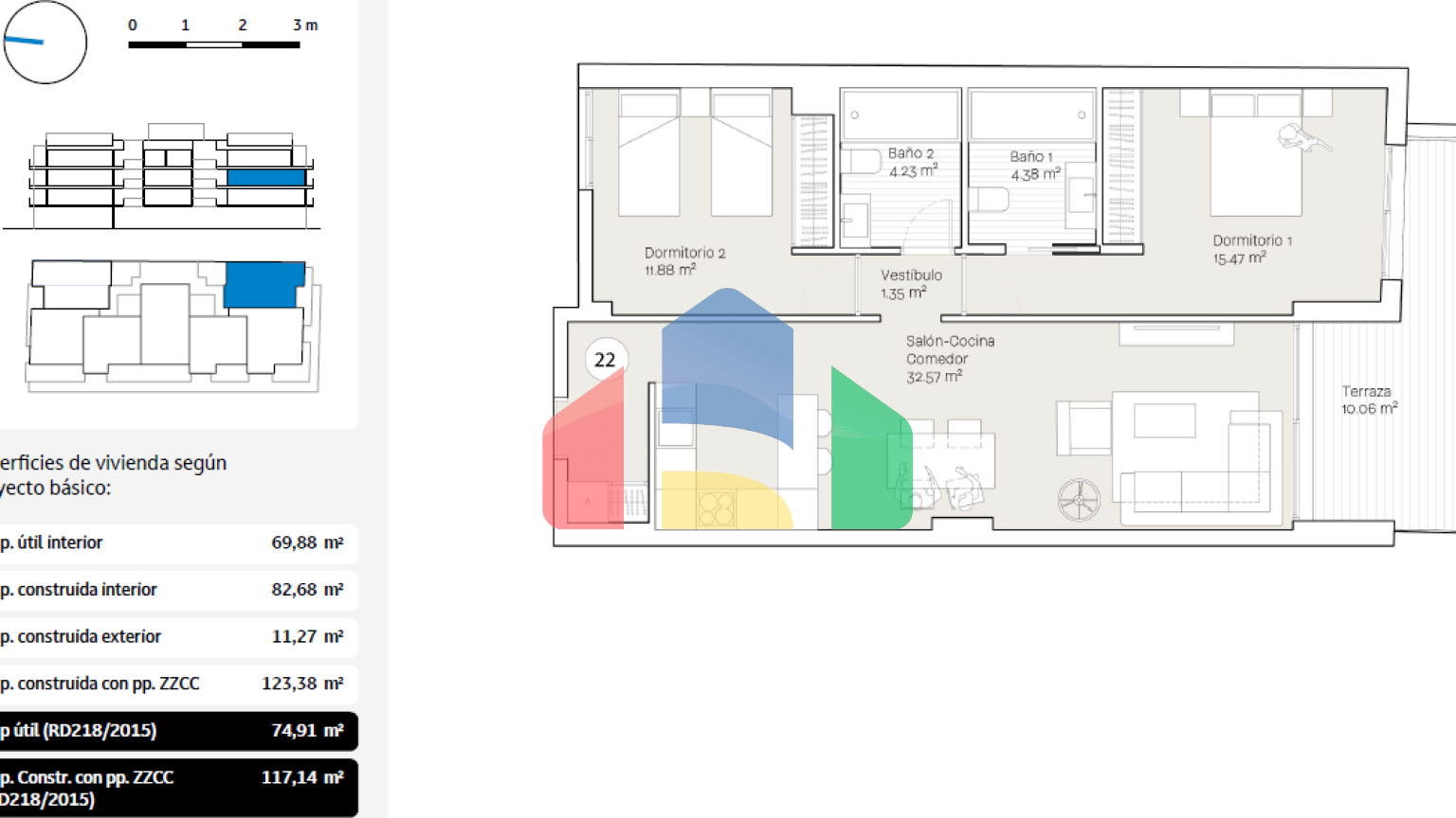 Апартаменты с 2 спальнями в хорошо спроектированном комплексе в Ринкон-де-ла-Виктория