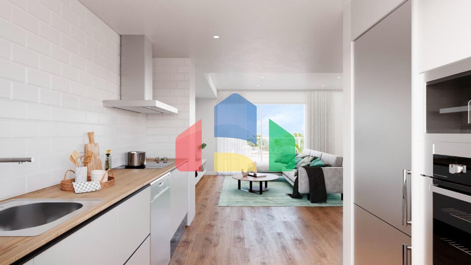 Новые апартаменты с гаражом и кладовой в Аленда Гольф