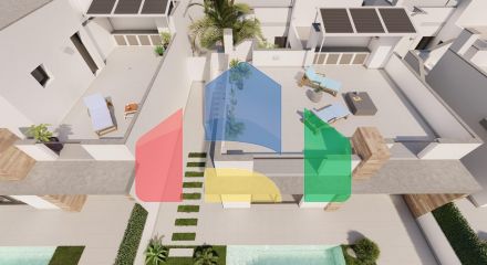 Complex consisting of 16 single or duplex villas in Roldan (Murcia)