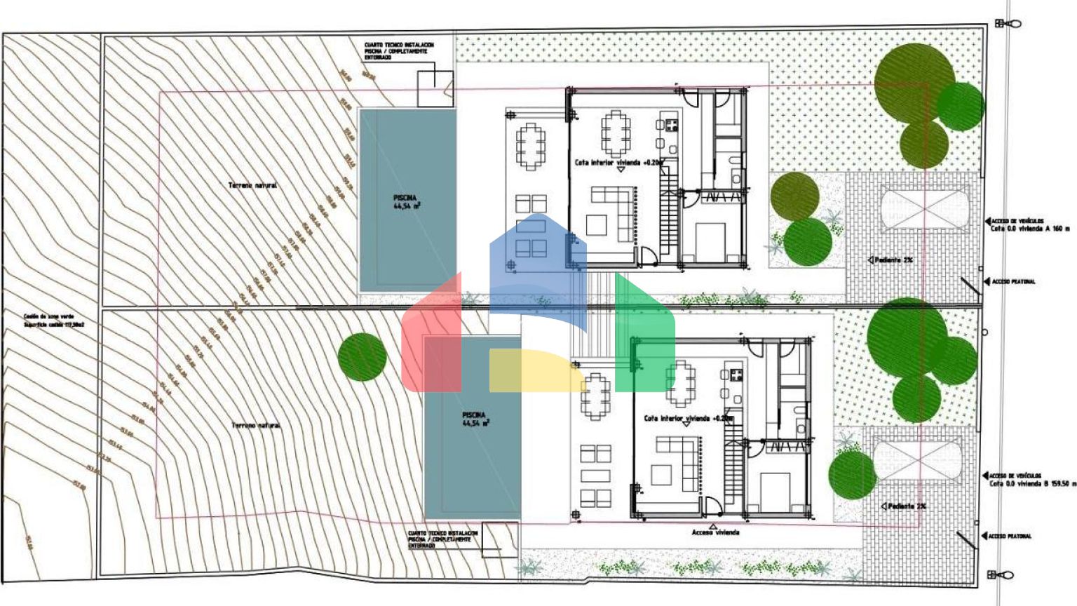Комплекс из 2 двухуровневых вилл в Пинар де Камповерде