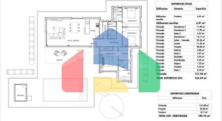 Новые виллы, расположенные в районе Аспе.