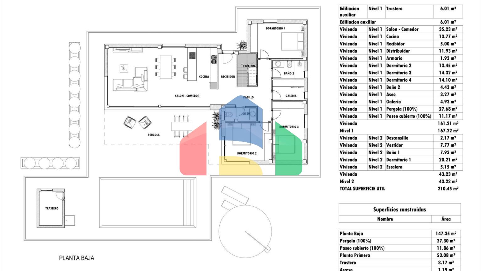 Новые виллы, расположенные в районе Аспе.