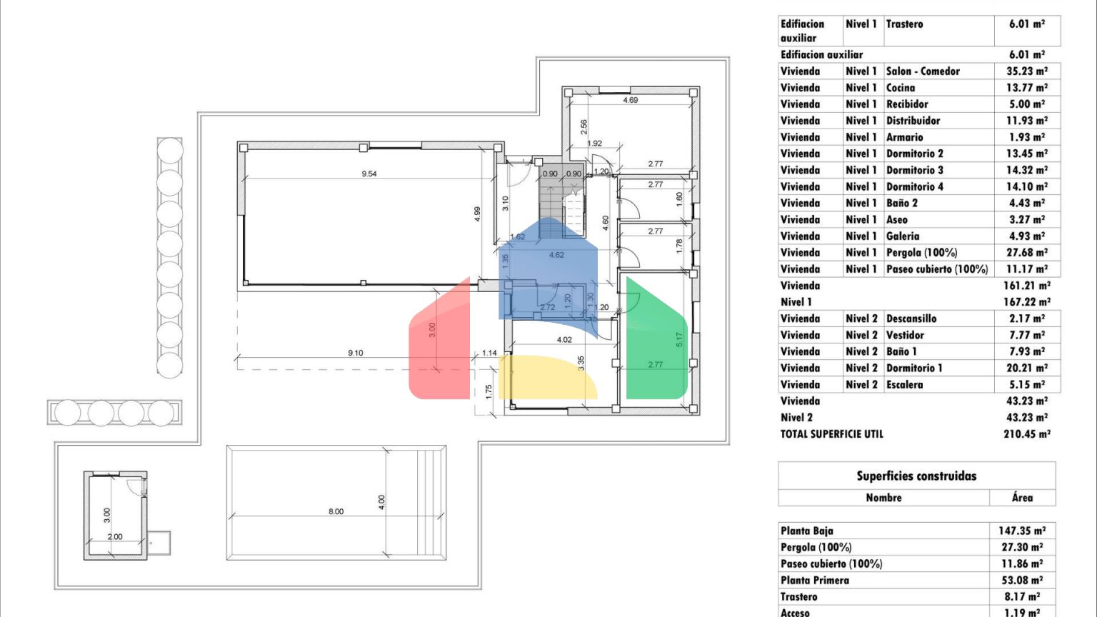 Новые виллы, расположенные в районе Аспе.