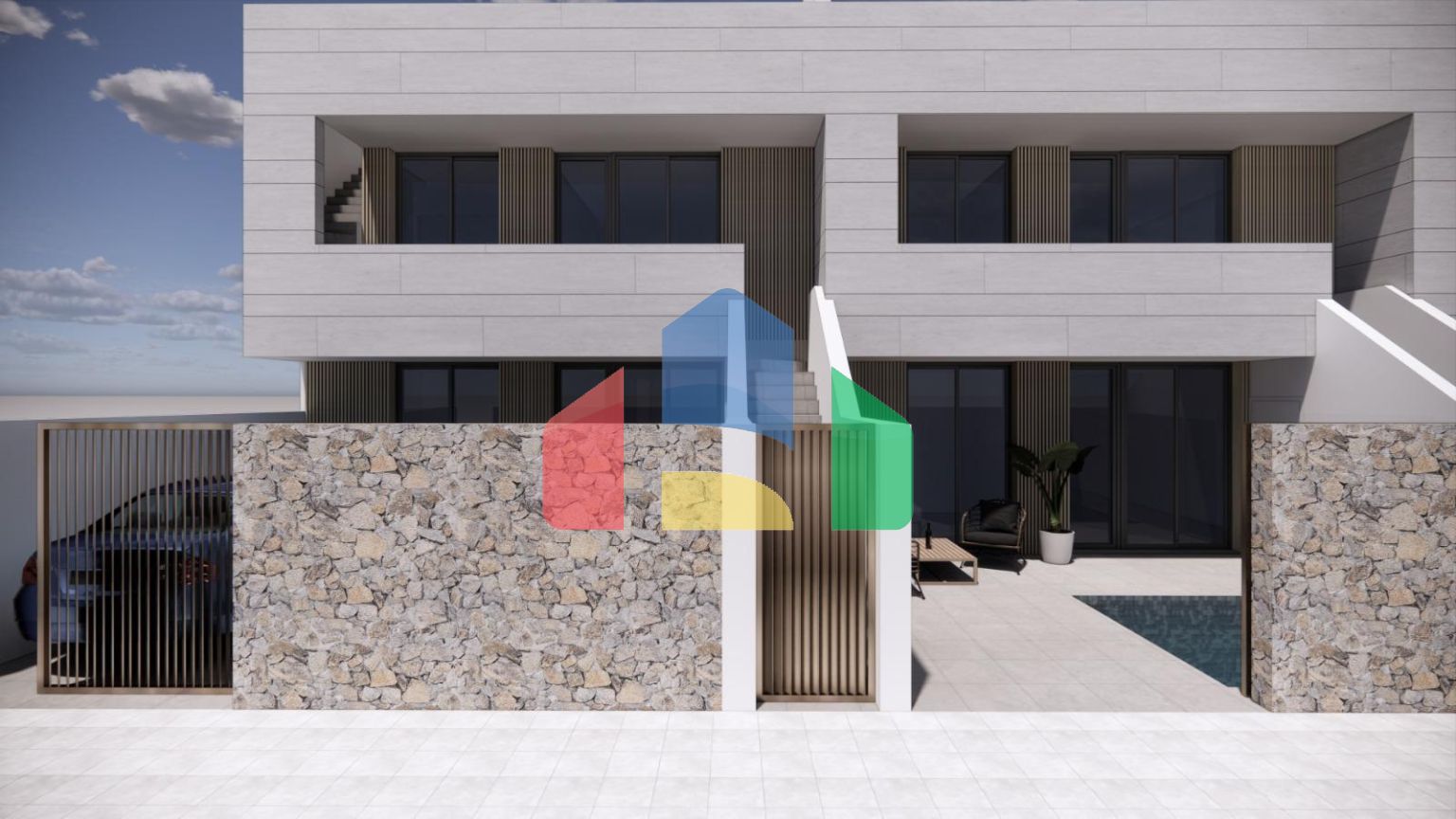 Новые бунгало с частным бассейном в Сантьяго-де-ла-Рибера