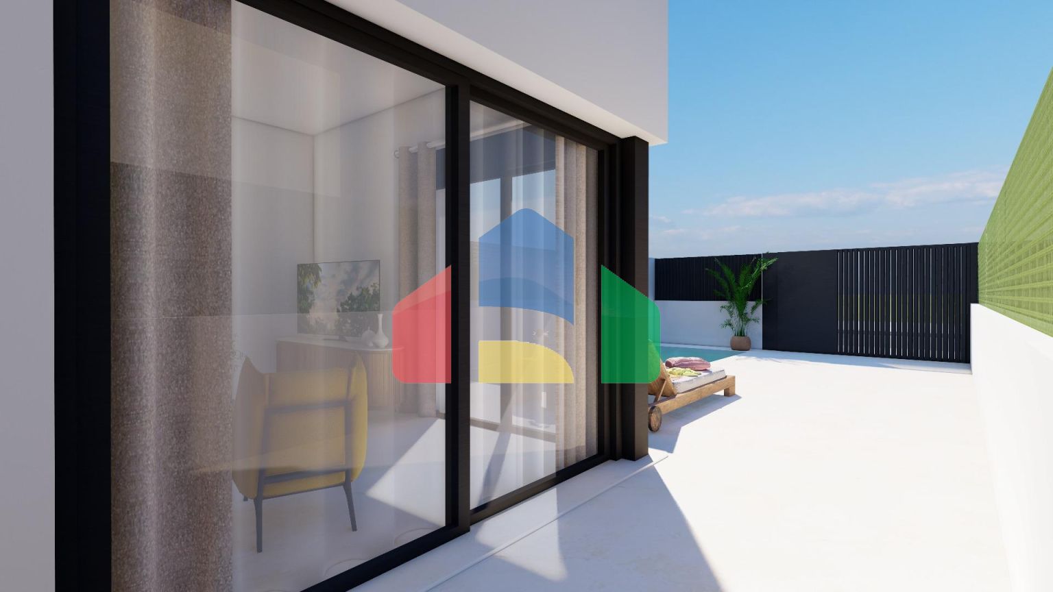 Современные двухквартирные виллы с частным бассейном недалеко от моря в Сантьяго-де-ла-Рибера