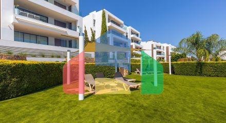 LAS COLINAS. ПЕНТХАУС С ВИДОМ НА МОРЕ С ПРИВАТНЫМ СОЛЯРИЕМ. 2 СПАЛЬНИ. 2 ВАННЫЕ. ГАРАЖ+КЛАДОВКА