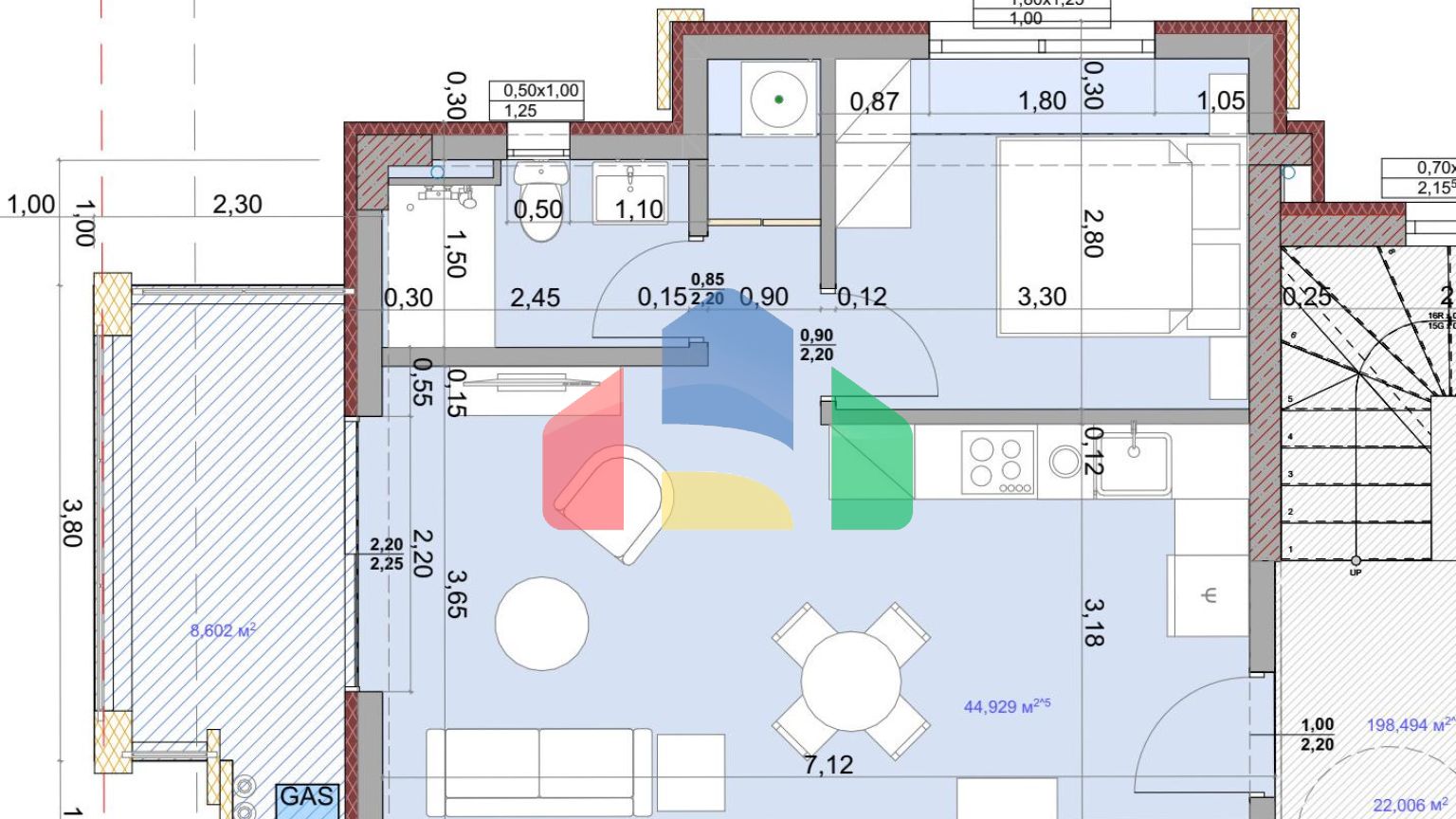 Продаж - Квартира 54 m² в передмісті Салонік