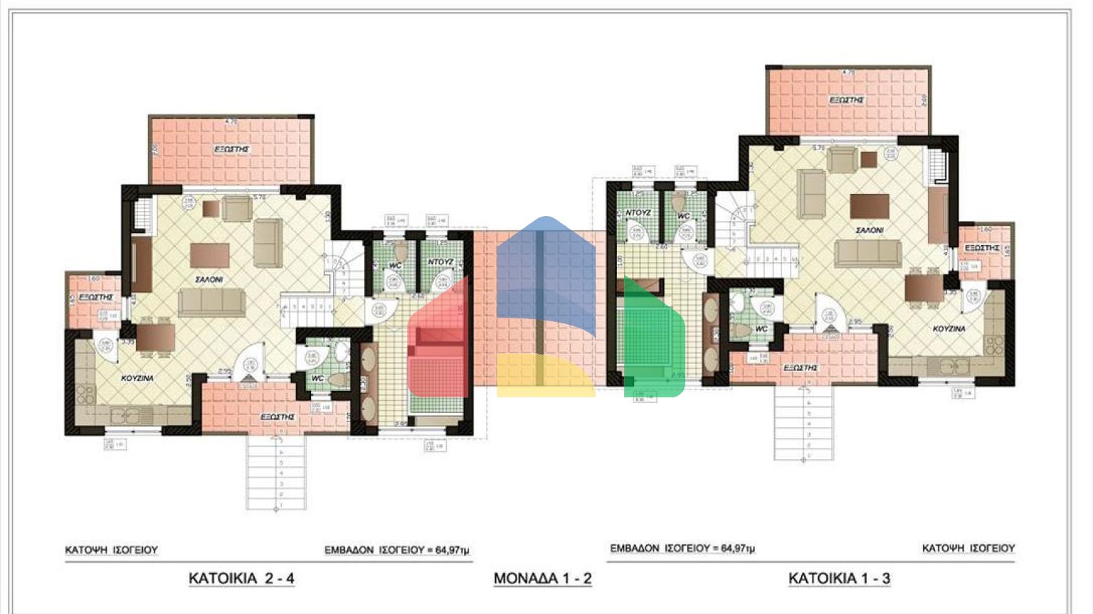 Продажа - Коттедж 173 m² в пригороде Салоник