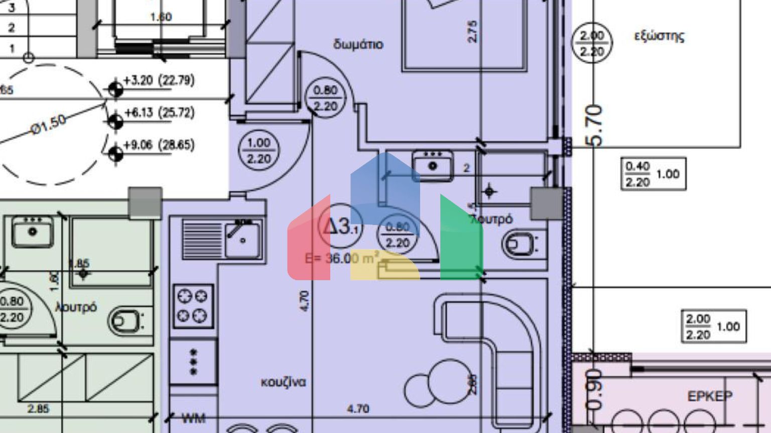 Продаж - Квартира 49 m² в Халкидіках