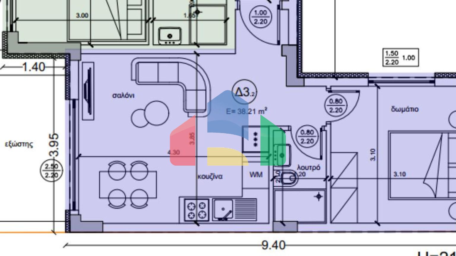 Продажа - Квартира 51 m² в Халкидиках