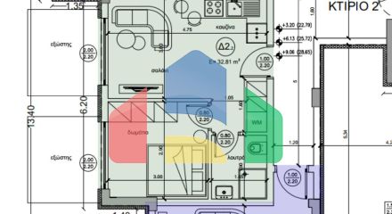 Продаж - Квартира 44 m² в Халкидіках