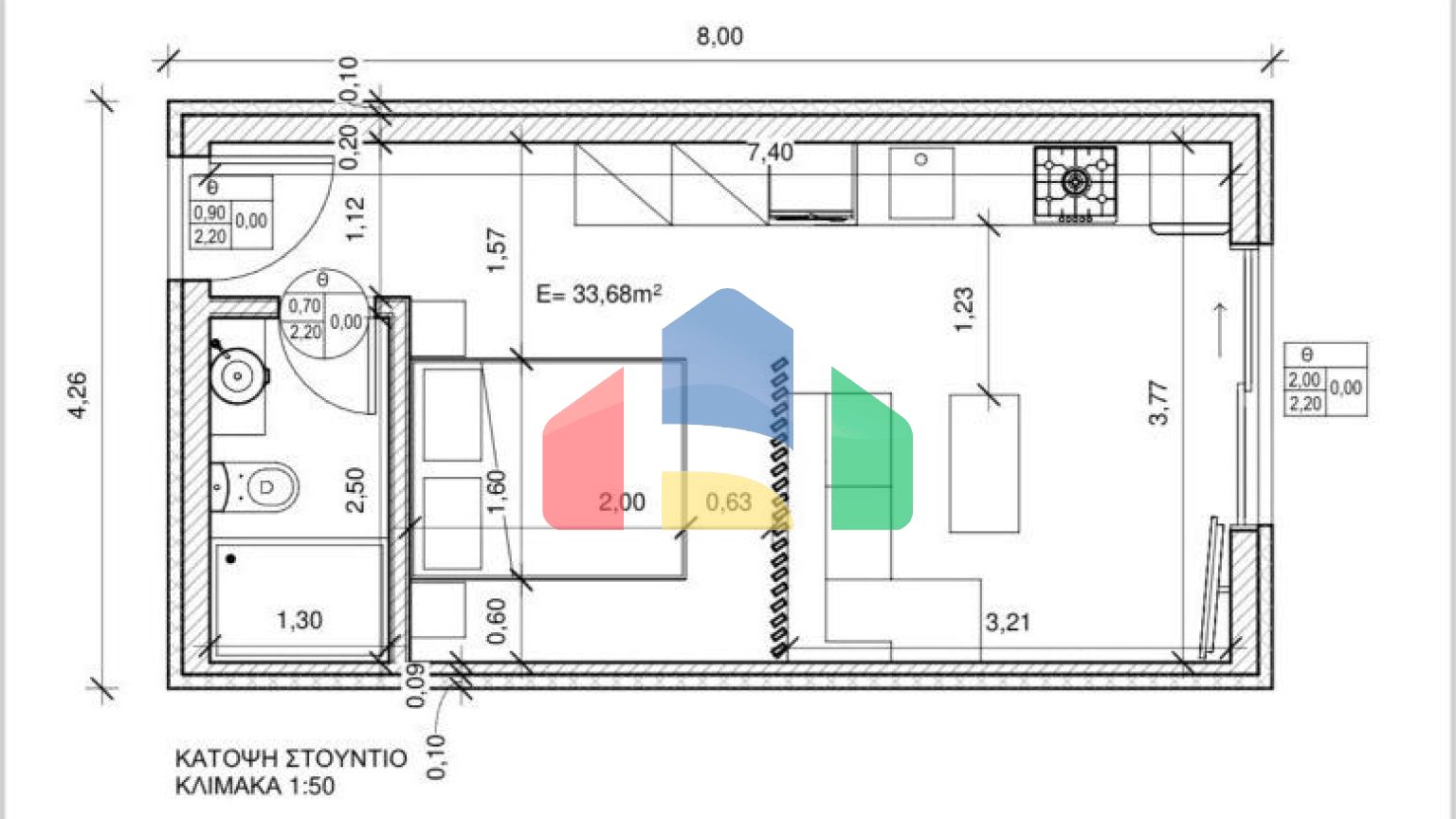 Продаж - Квартира 35 m² в Халкидіках