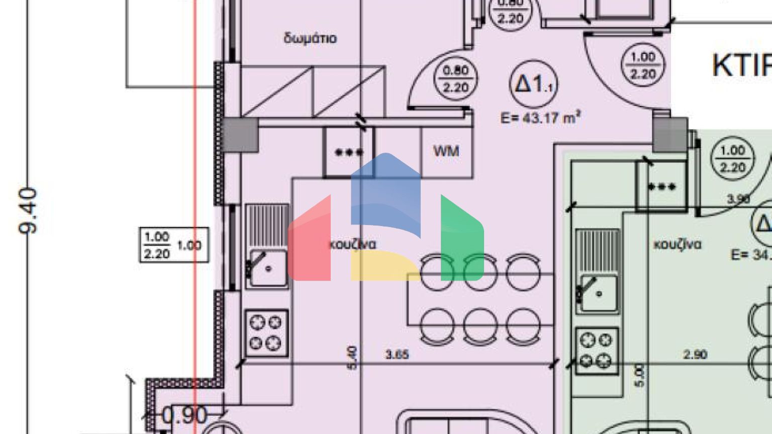 Продаж - Квартира 58 m² в Халкидіках