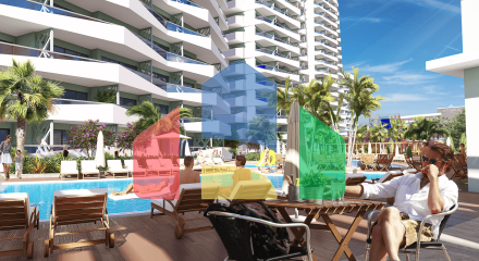 1-комнатные апартаменты 48м2 в 700 метрах от пляжа 1-комнатные апартаменты 48м2 в 700 метрах от пляжа