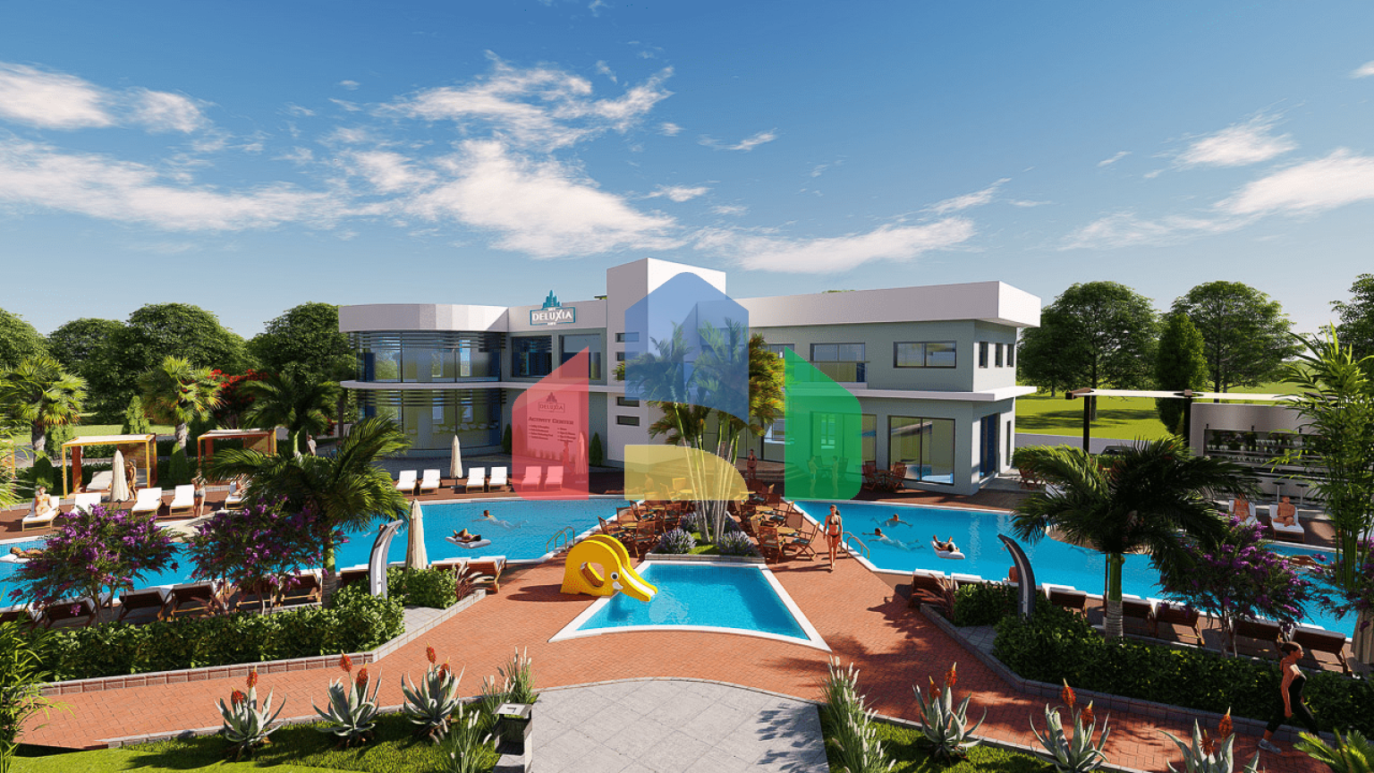 1-комнатные апартаменты 48м2 в 700 метрах от пляжа 