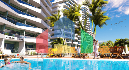 1-комнатные апартаменты 48м2 в 700 метрах от пляжа 1-комнатные апартаменты 48м2 в 700 метрах от пляжа