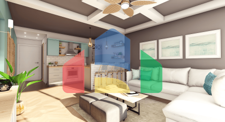 1-комнатные апартаменты 48м2 в 700 метрах от пляжа 1-комнатные апартаменты 48м2 в 700 метрах от пляжа