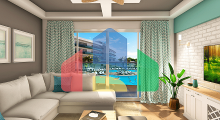 1-комнатные апартаменты 48м2 в 700 метрах от пляжа 1-комнатные апартаменты 48м2 в 700 метрах от пляжа