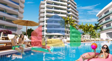 2-bedroom apartment 78m2, 700 metres from Long Beach