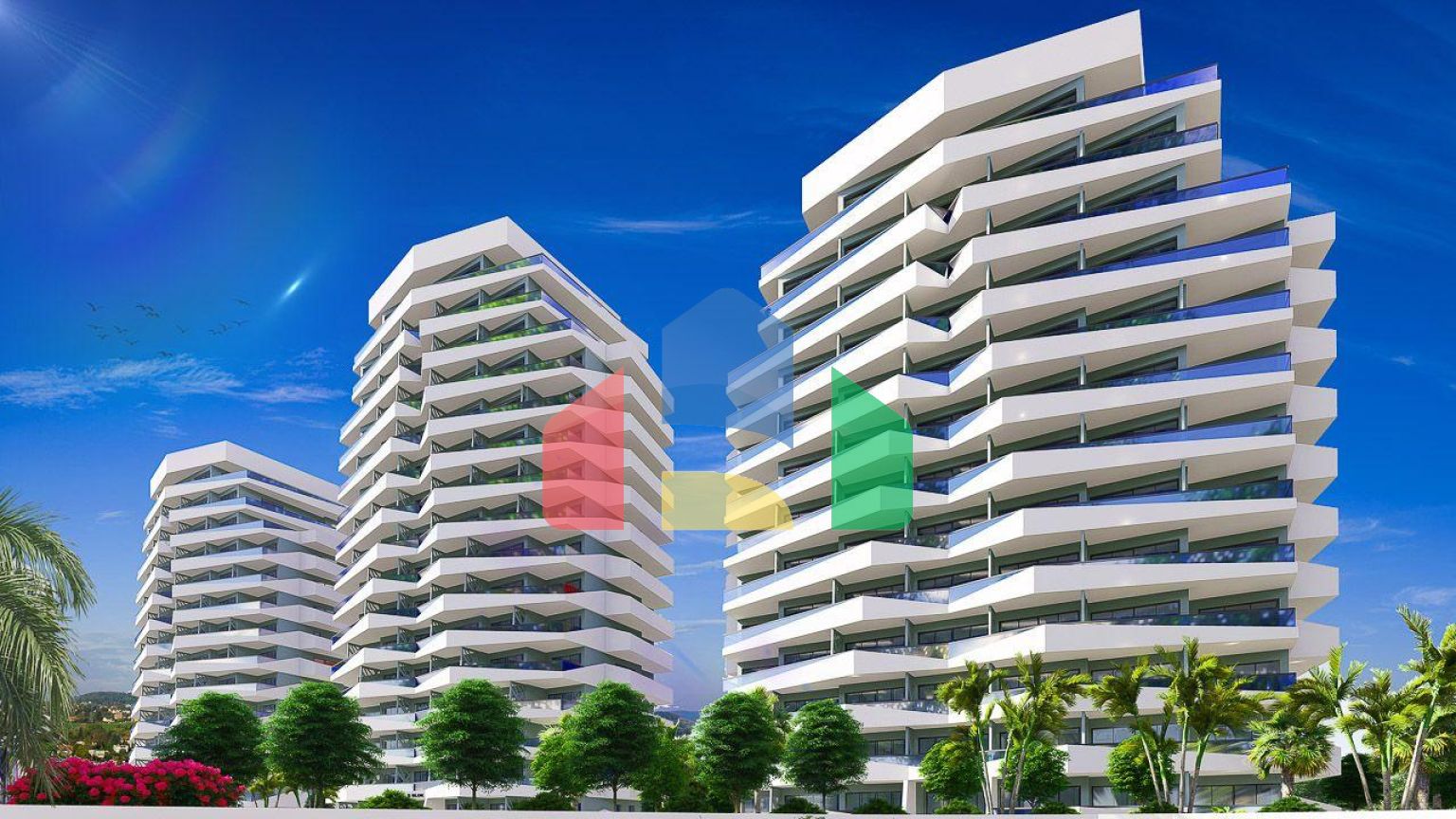 2-комнатные апартаменты 78м2 в 700 метрах от пляжа 