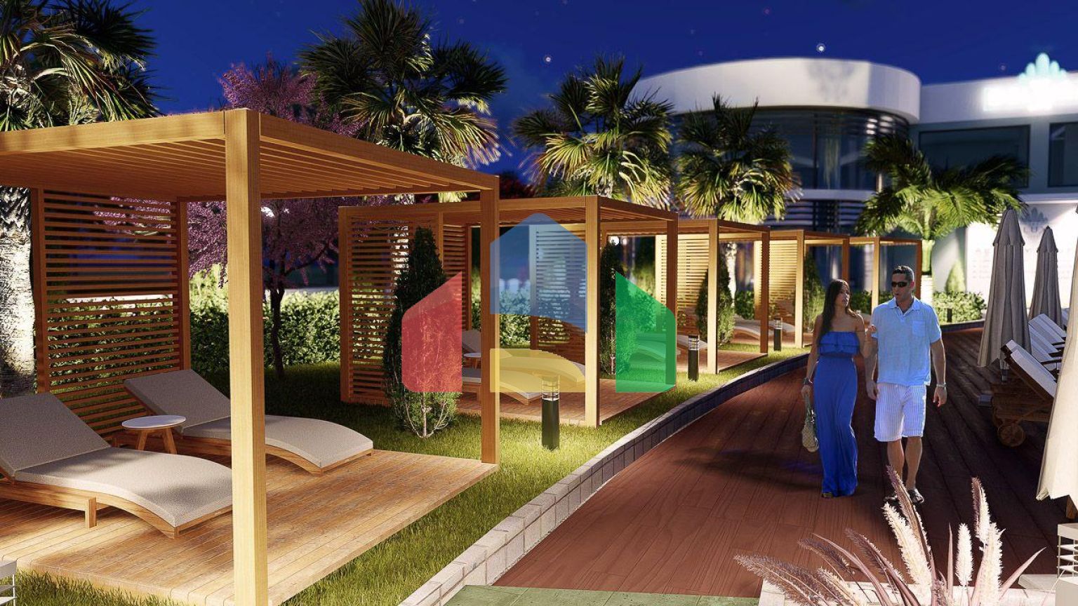 2-комнатные апартаменты 78м2 в 700 метрах от пляжа 