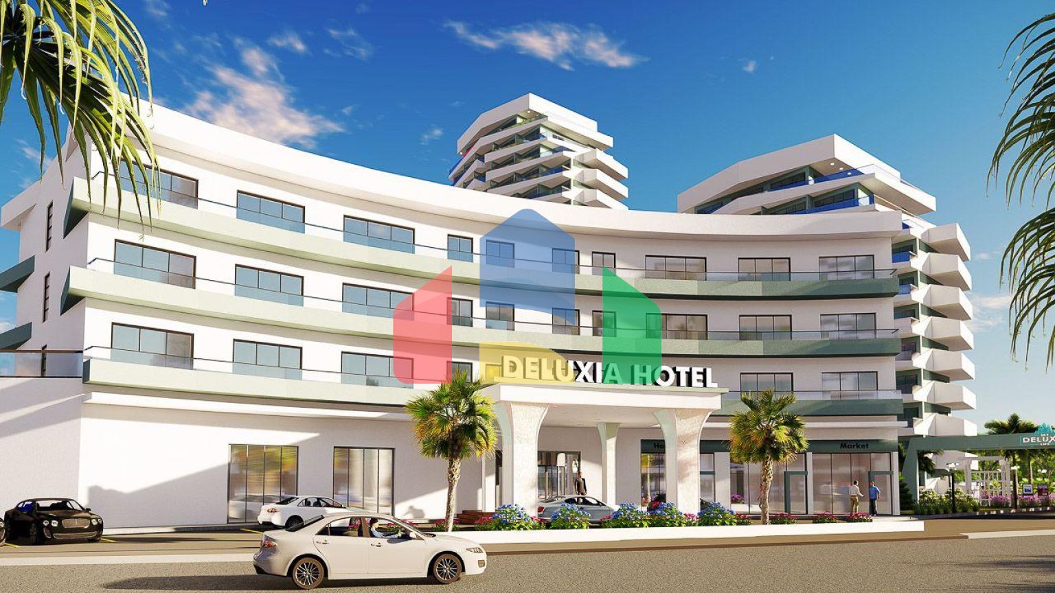 2-комнатные апартаменты 78м2 в 700 метрах от пляжа 