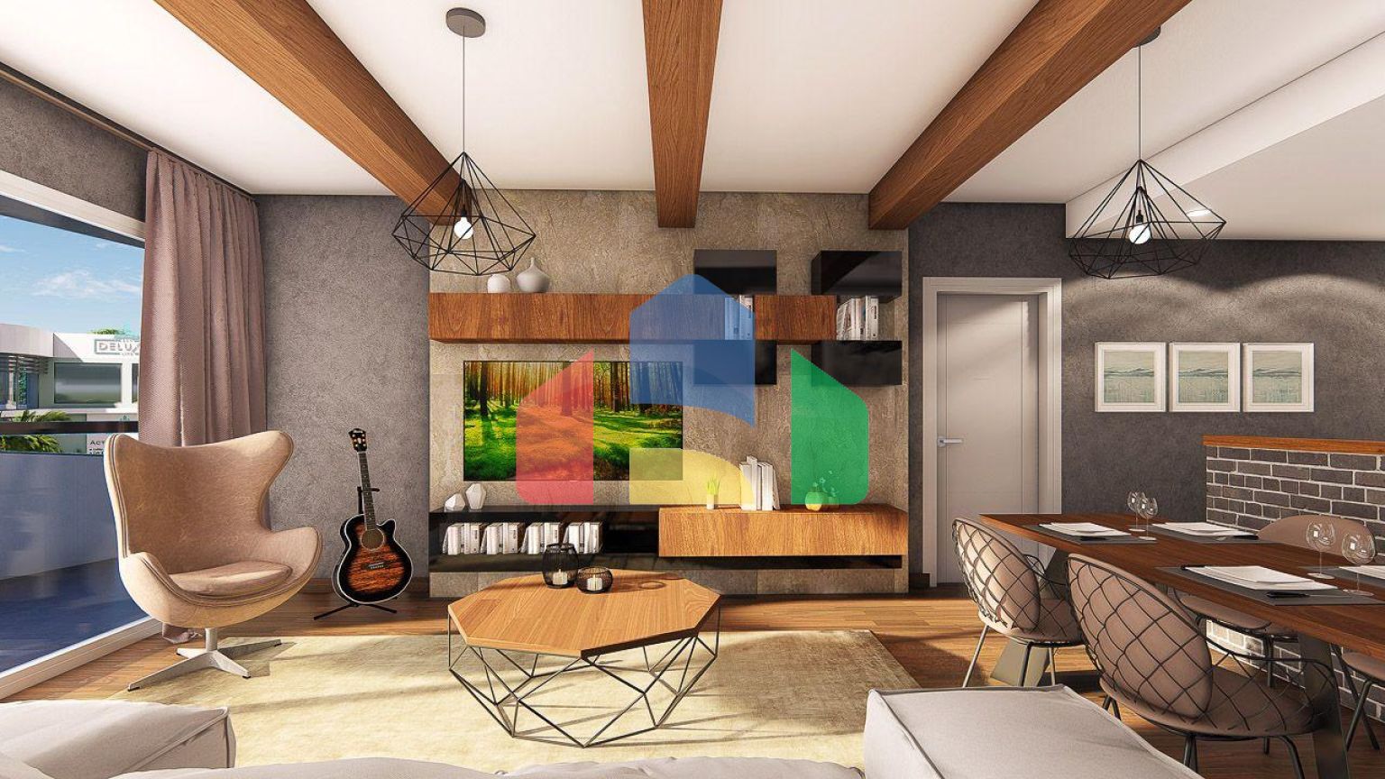 2-комнатные апартаменты 78м2 в 700 метрах от пляжа 