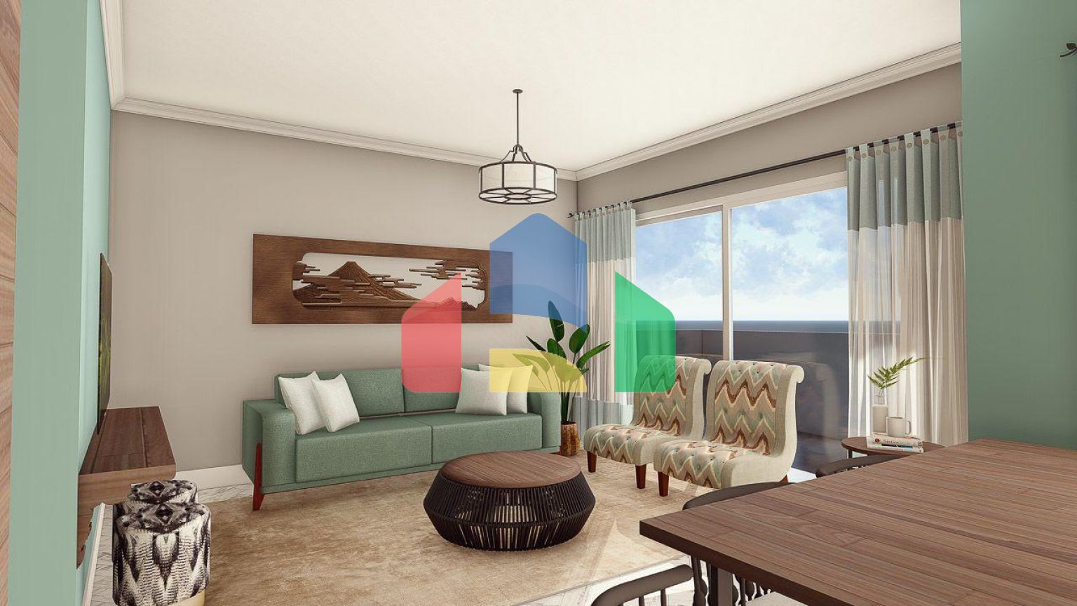 2-комнатные апартаменты 78м2 в 700 метрах от пляжа 