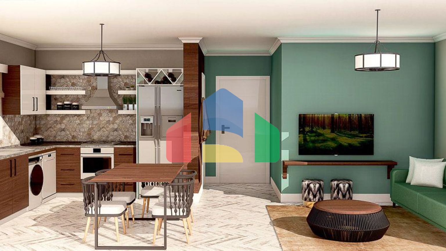 2-комнатные апартаменты 78м2 в 700 метрах от пляжа 