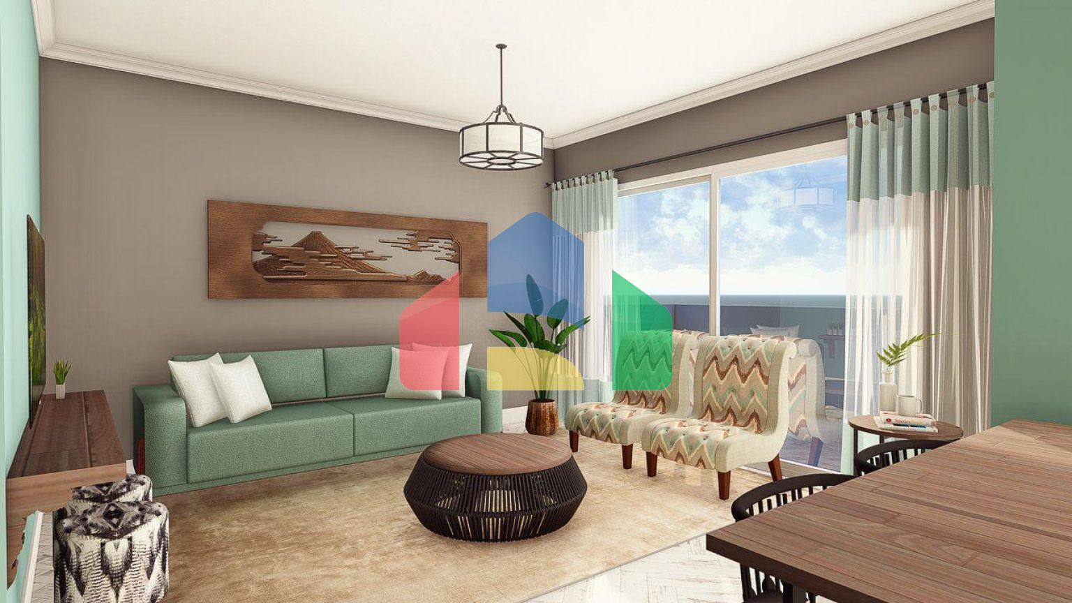 2-комнатные апартаменты 78м2 в 700 метрах от пляжа 