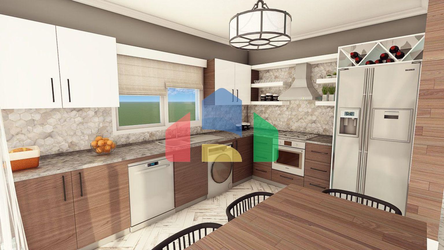 2-комнатные апартаменты 78м2 в 700 метрах от пляжа 