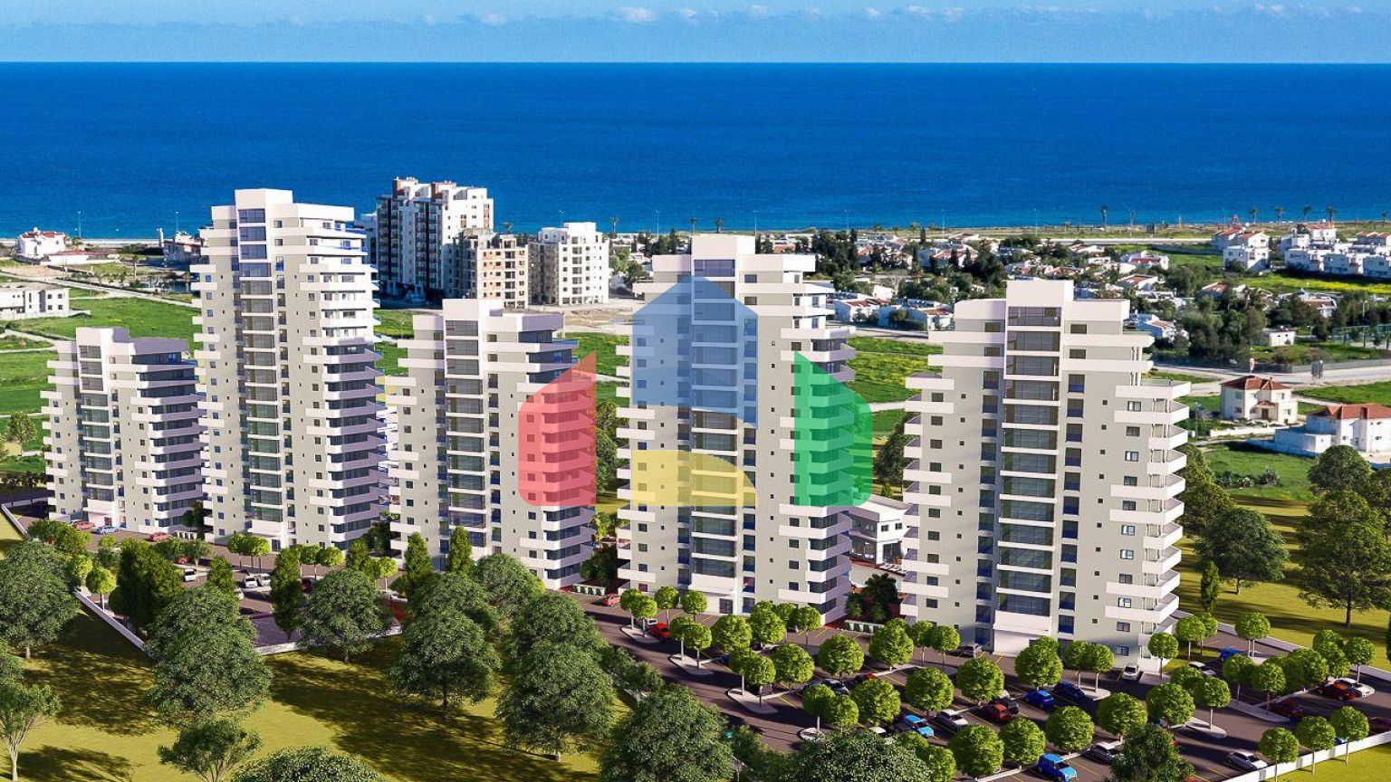 3-комнатные апартаменты 114м2 в 700 метрах от пляжа 