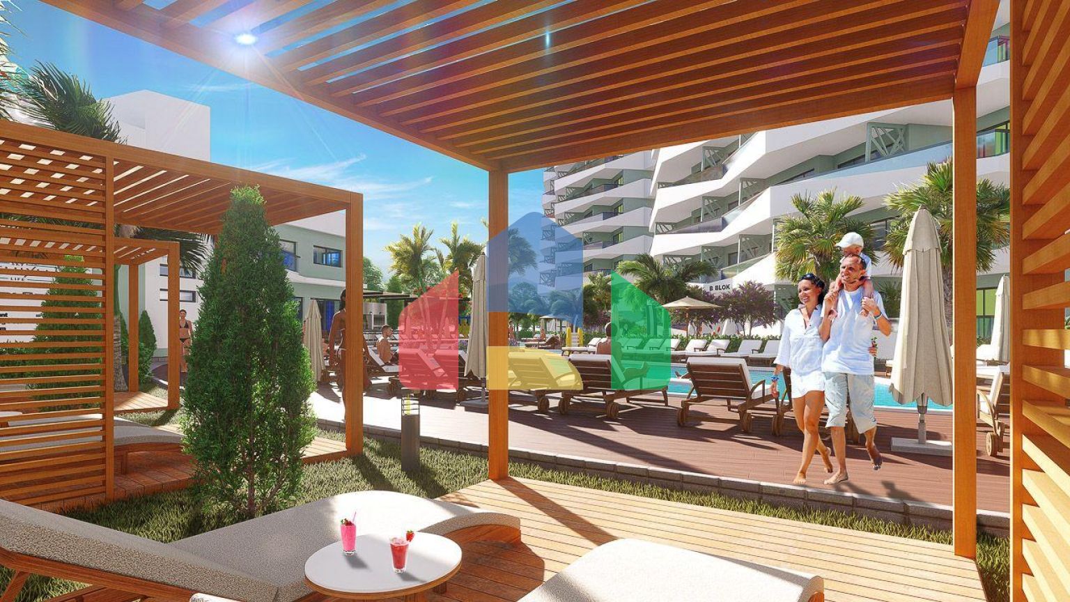 3-комнатные апартаменты 114м2 в 700 метрах от пляжа 