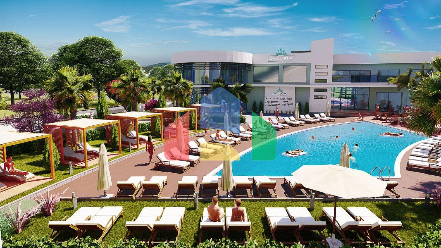 3-комнатные апартаменты 114м2 в 700 метрах от пляжа 