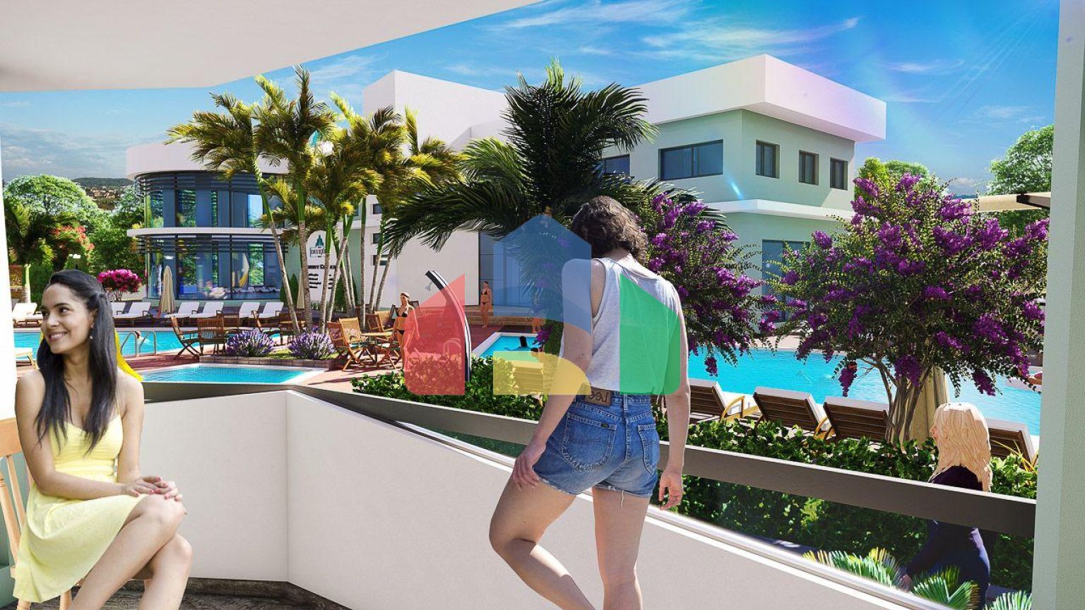 3-комнатные апартаменты 114м2 в 700 метрах от пляжа 