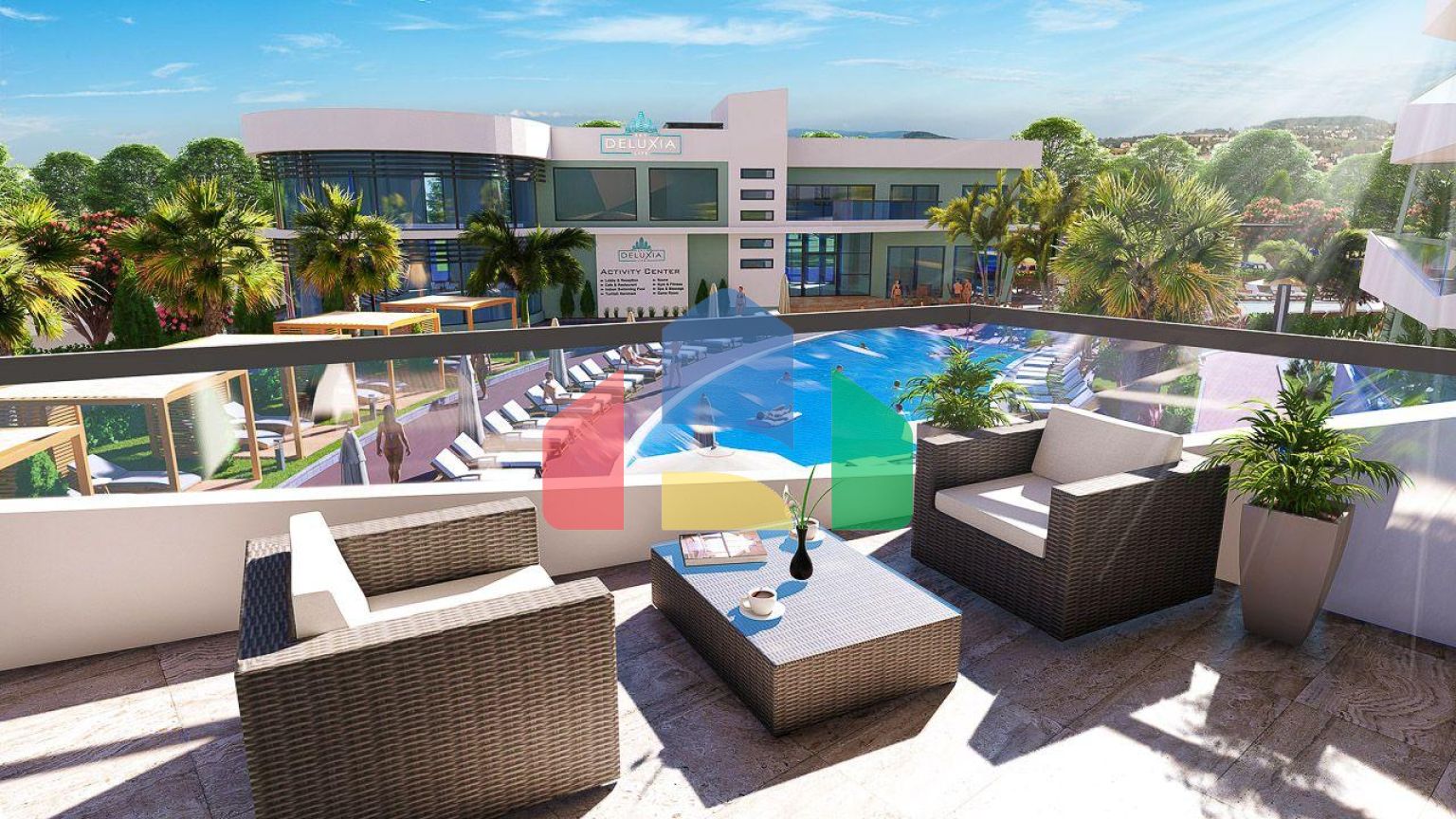 3-комнатные апартаменты 114м2 в 700 метрах от пляжа 