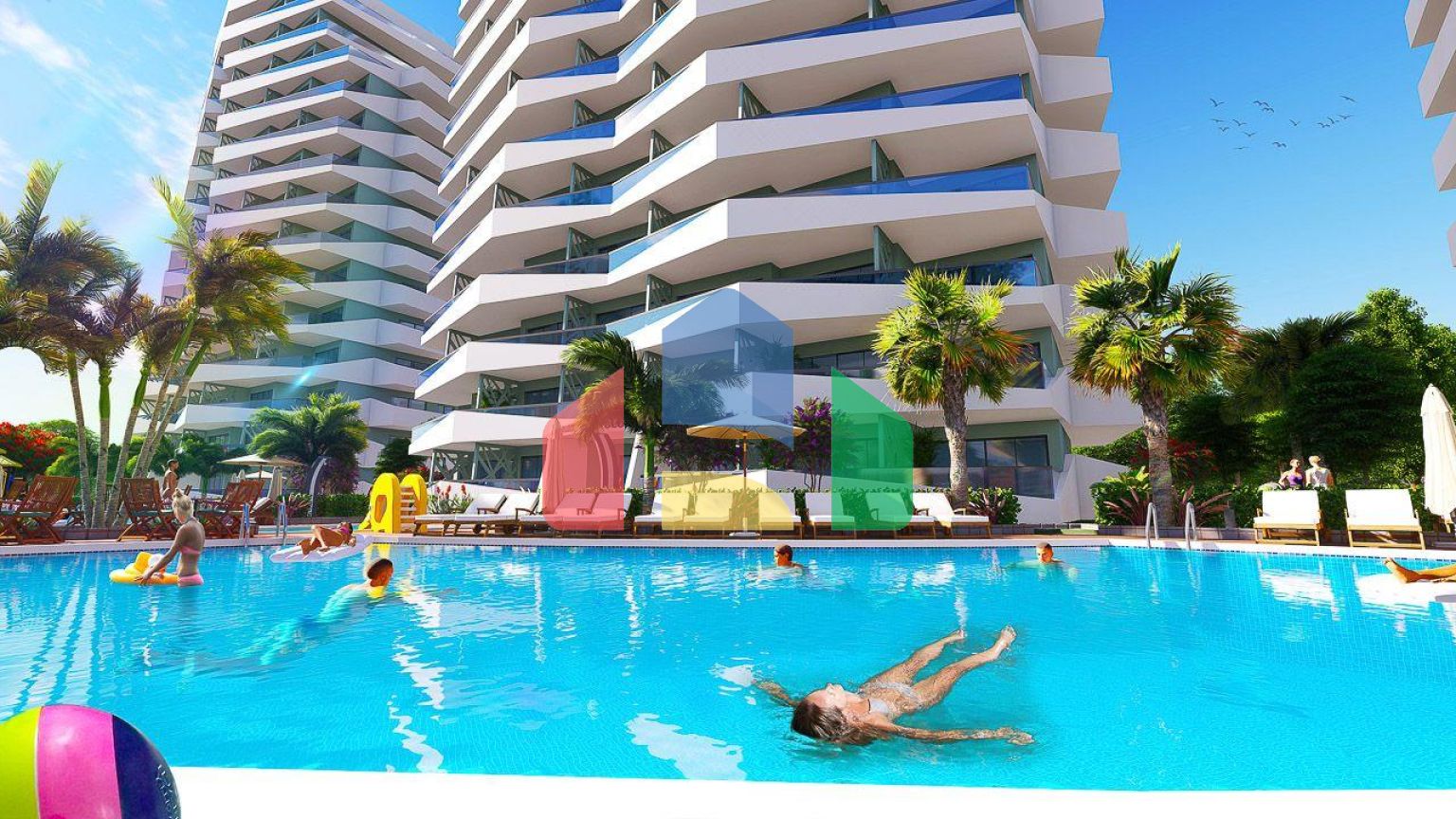 3-комнатные апартаменты 114м2 в 700 метрах от пляжа 