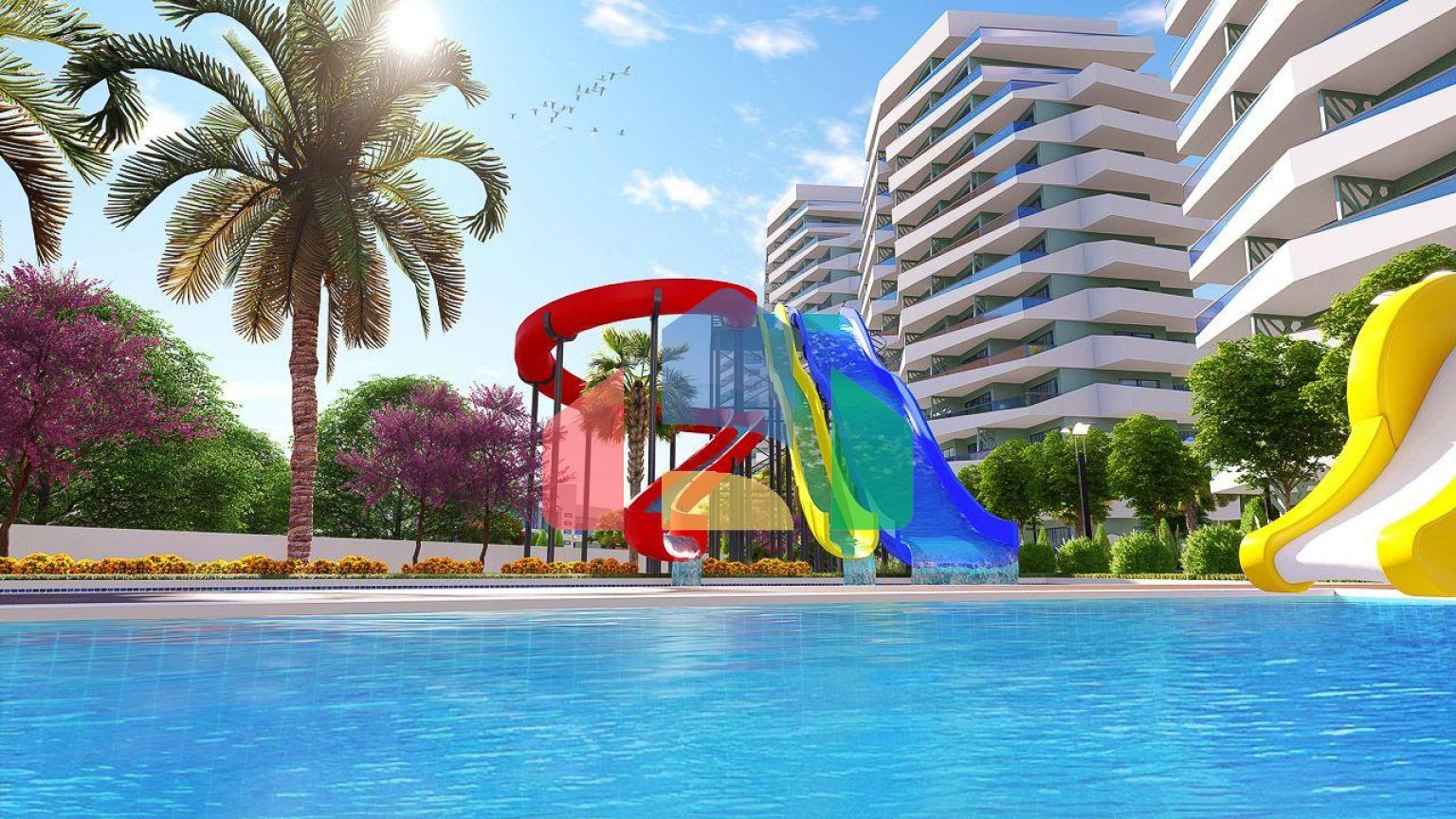 3-комнатные апартаменты 114м2 в 700 метрах от пляжа 