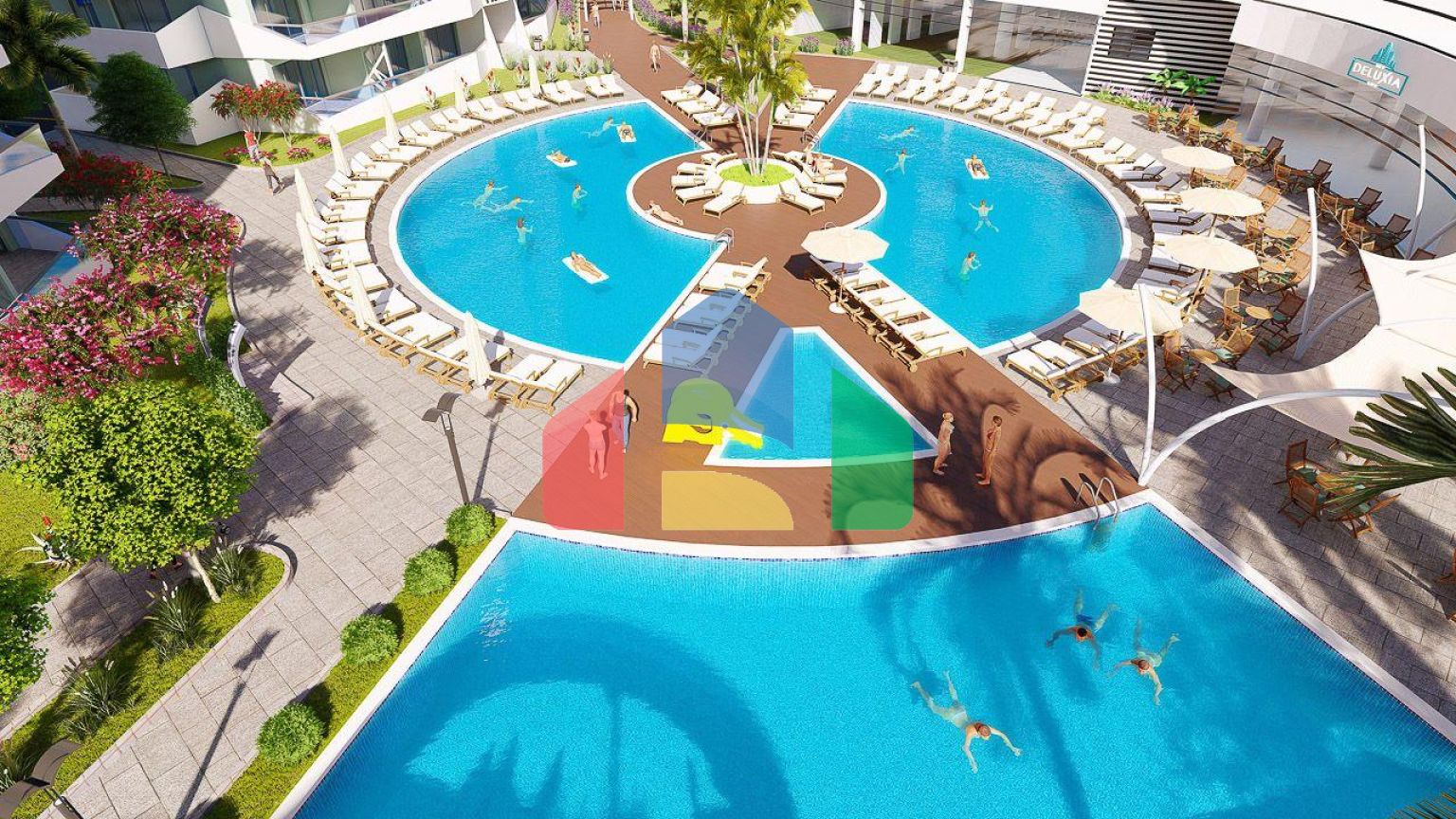 3-комнатные апартаменты 114м2 в 700 метрах от пляжа 