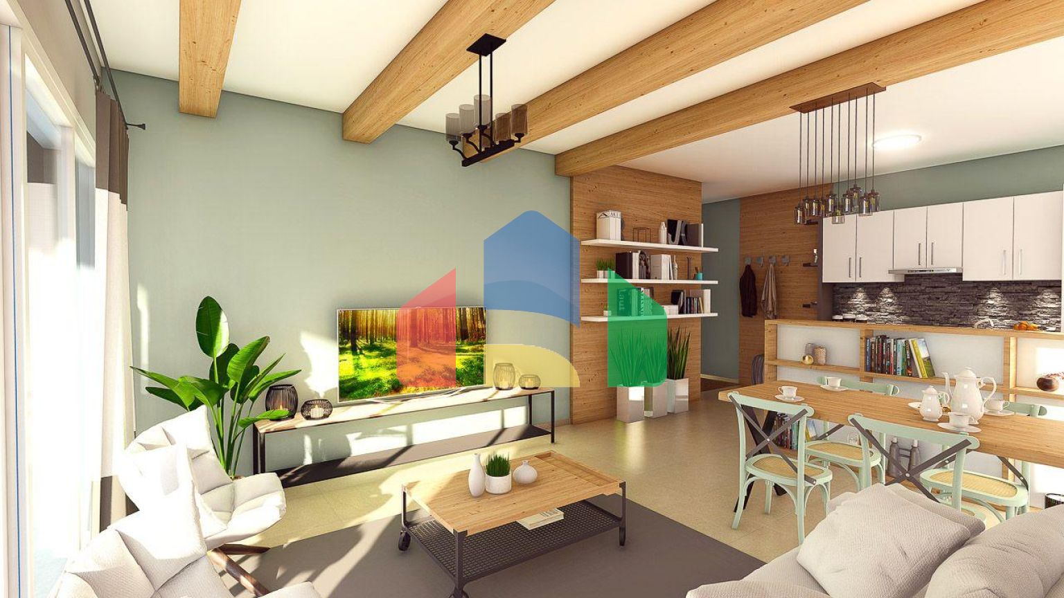 3-комнатные апартаменты 114м2 в 700 метрах от пляжа 