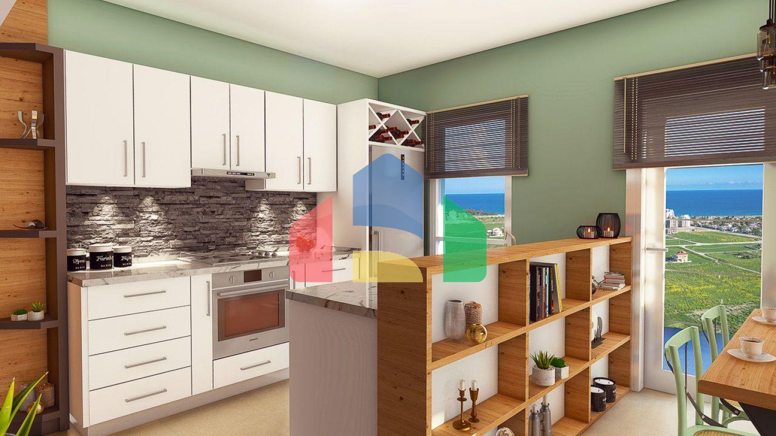 3-комнатные апартаменты 114м2 в 700 метрах от пляжа 