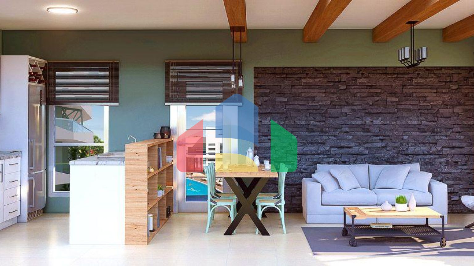 3-комнатные апартаменты 114м2 в 700 метрах от пляжа 