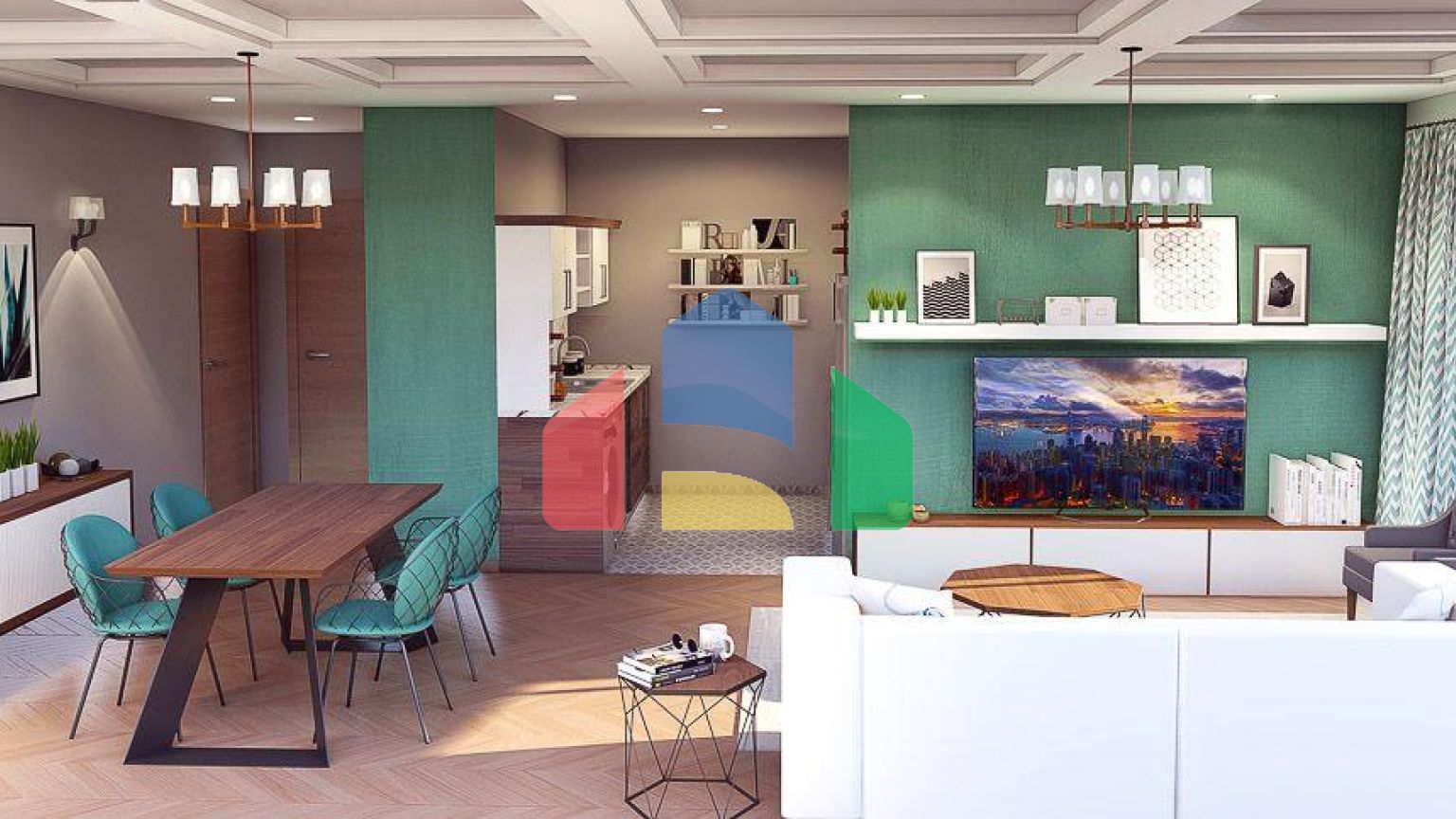 3-комнатные апартаменты 114м2 в 700 метрах от пляжа 