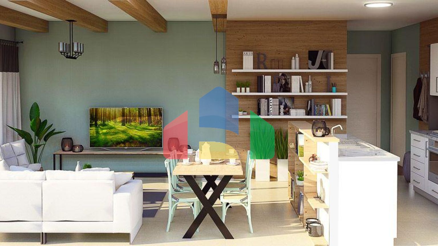 3-комнатные апартаменты 114м2 в 700 метрах от пляжа 