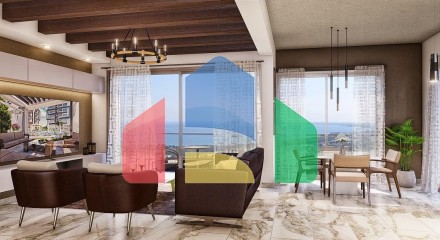 3-комнатные апартаменты 79 м2 в 800 метрах от пляжа 