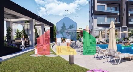 3-комнатные апартаменты 79 м2 в 800 метрах от пляжа 
