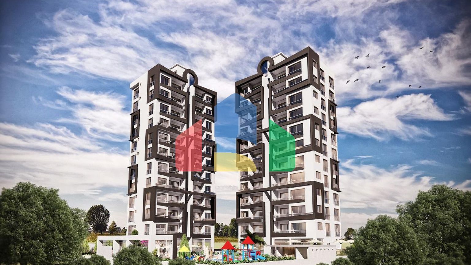 3-комнатные апартаменты 79 м2 в 800 метрах от пляжа 